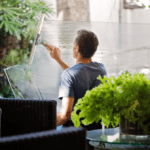 cleaning window